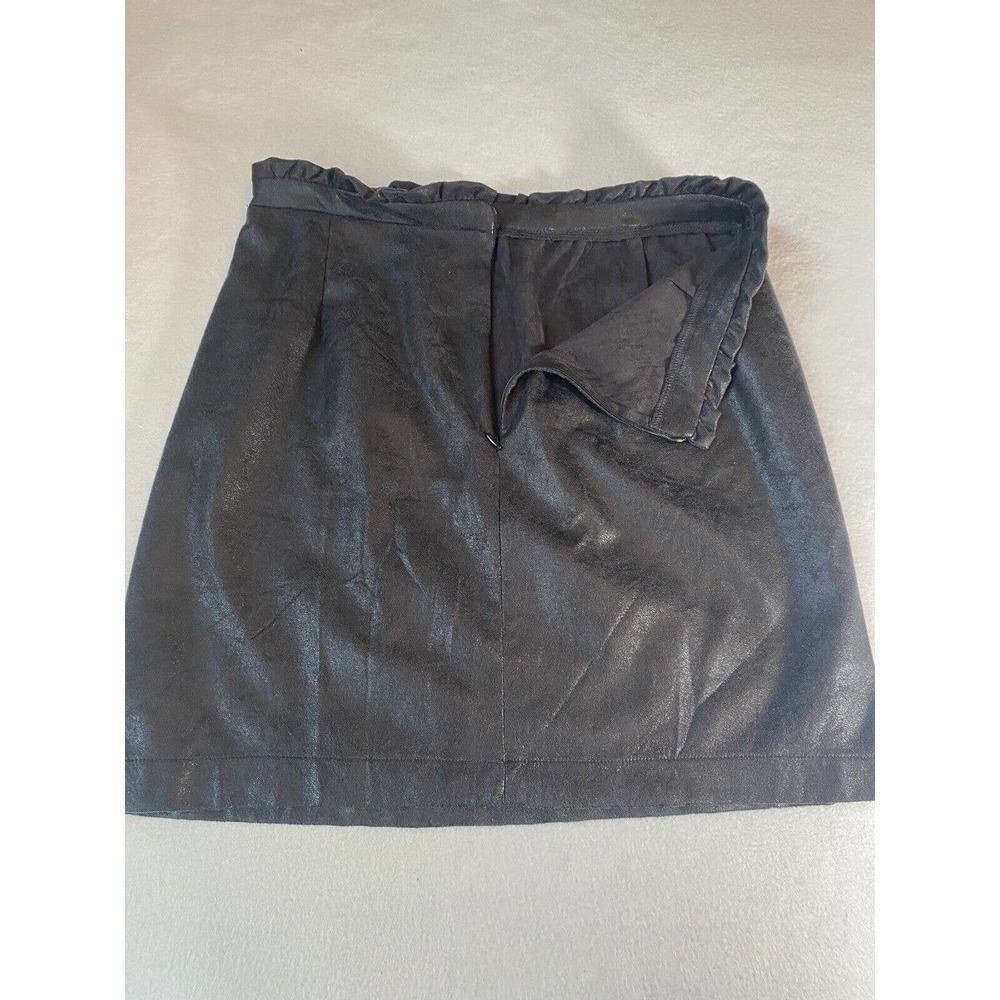 Coco & Jaimeson Faux Suede Black Metallic Skirt new with tags size XL - Picture 5 of 7